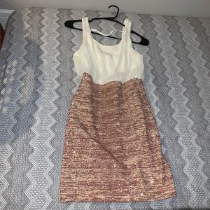 White/pink sparkle dress